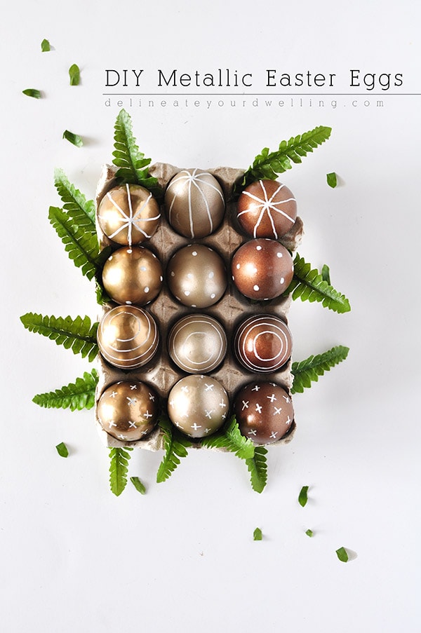 DIY Metallic Easter Eggs, Delineateyourdwelling.com