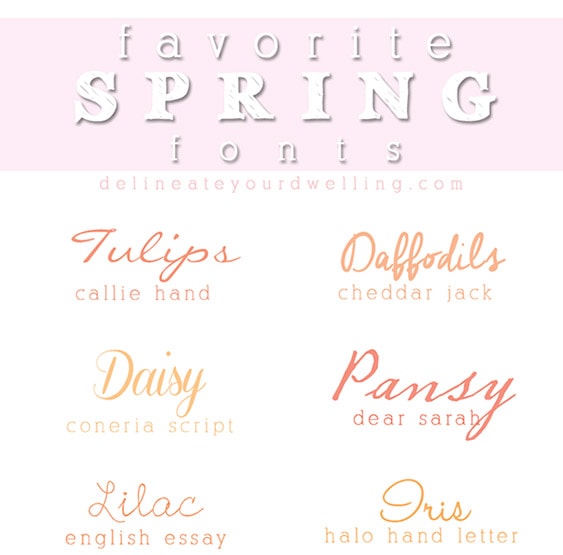 My top 10 Favorite Spring fonts