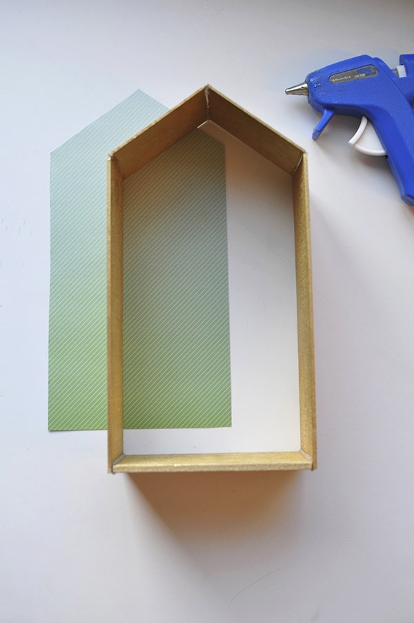 Balsa Wood House glue paper