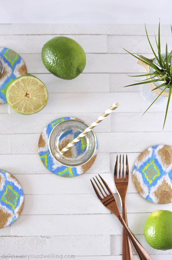 DIY Ikat Coasters, delineateyourdwelling.com