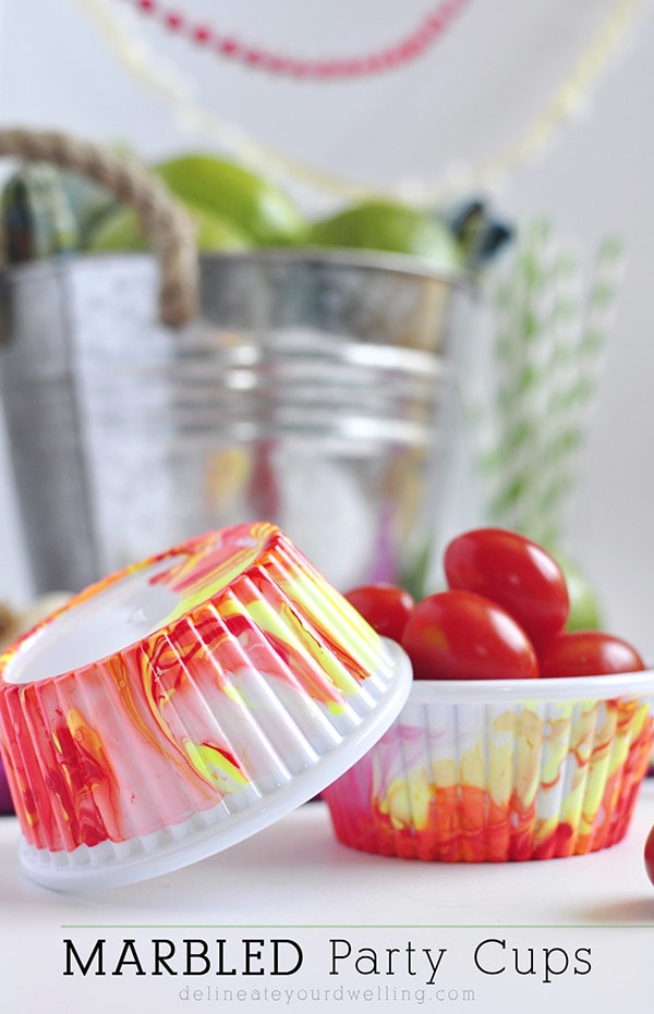 Marbled Party Cups, Delineateyourdwelling.com