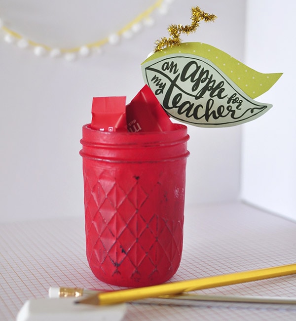 Teacher Appreciation Gift : Apple Mason Jar