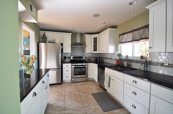 Staging Your House to Sell-Smell Clean, White Kitchen