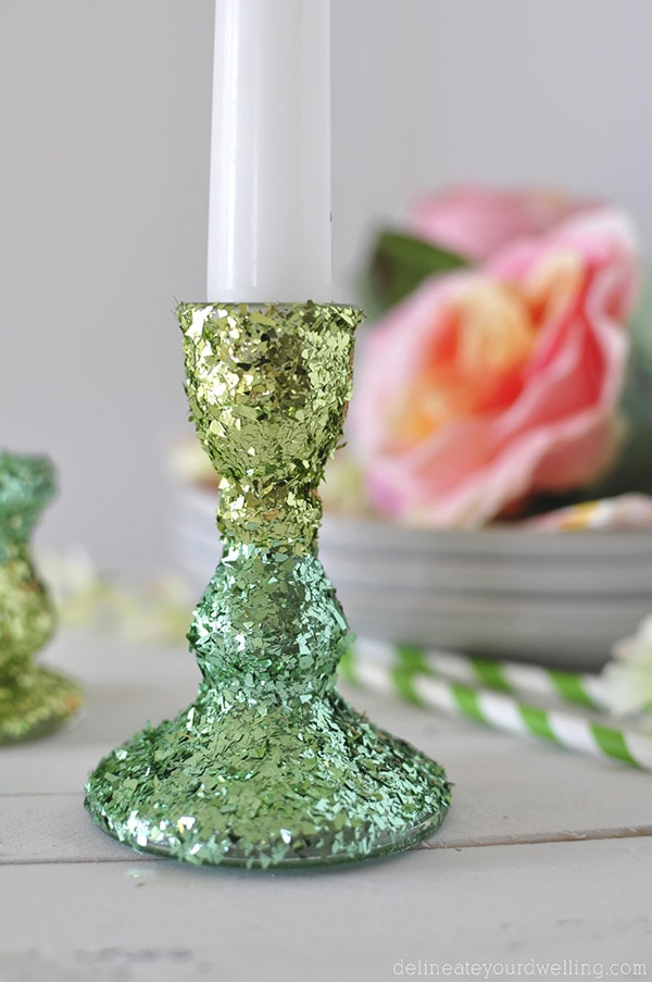 Glitter Pillar Candles Tutorial