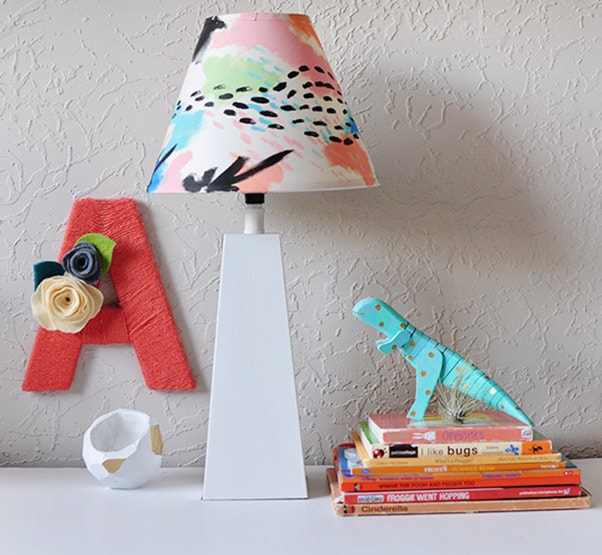 DIY Colorful Painted Lampshade