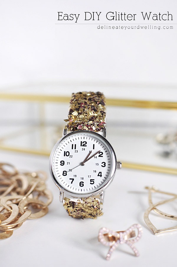 DIY Glitter Watch band