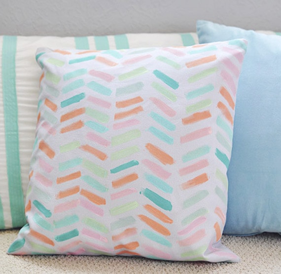 DIY Painted Pillow Cover