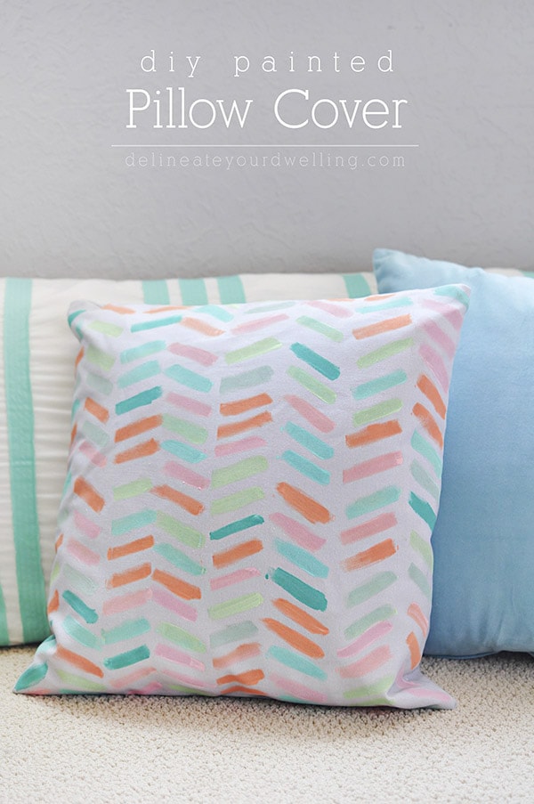 Easy and fun DIY Pastel Painted Pillow Cover, Delineate Your Dwelling