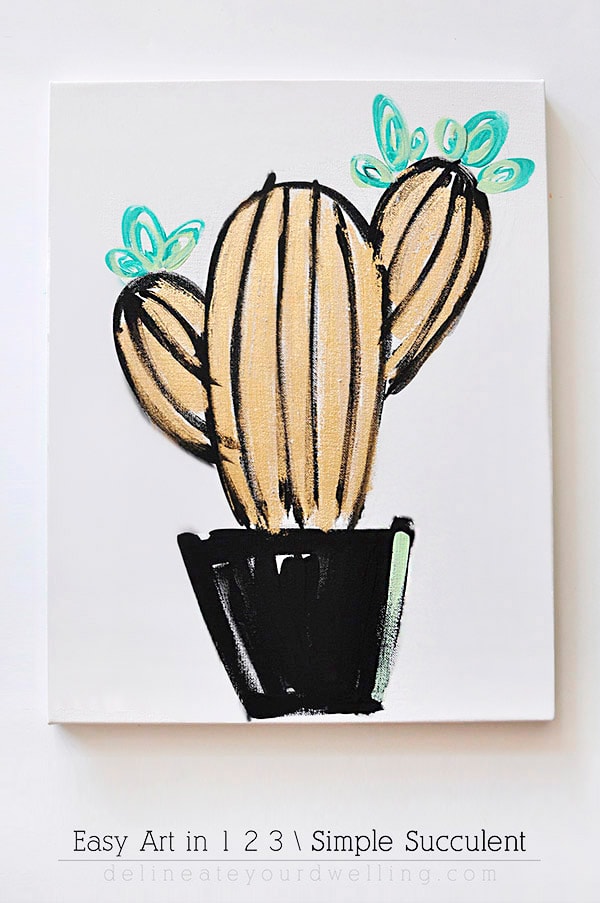 Tips to draw and paint easy and simple Succulent artwork