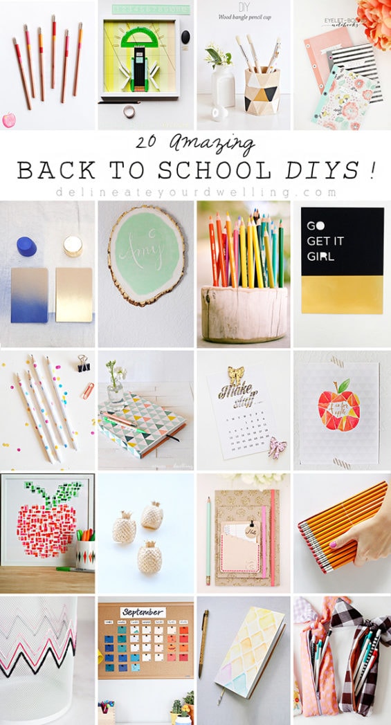 20 Amazing Back to School DIYs, Delineateyourdwelling.com