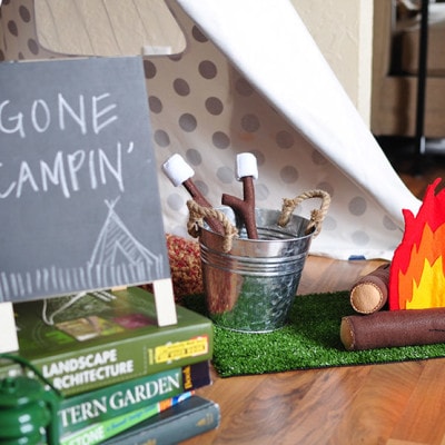 3Camping themed bday party