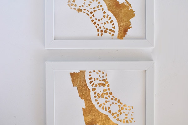 Gold Foil Doily Art, Delineateyourdwelling.com
