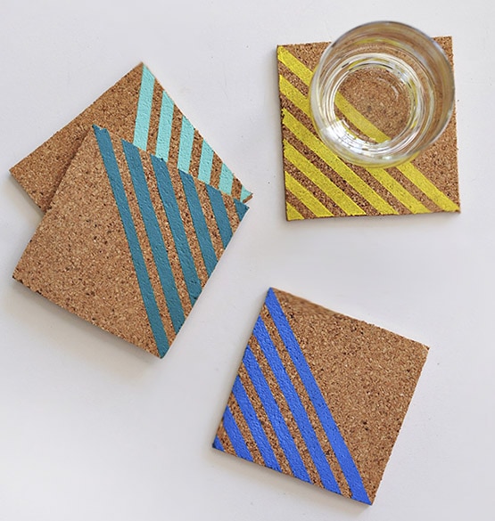 Colorful Striped Coasters