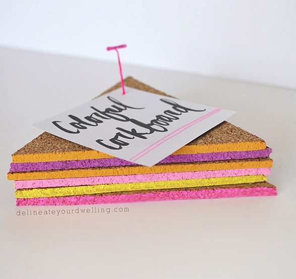 Easy Colorful Triangle Cork board