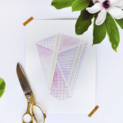 1 Watercolor Gem Easy Art