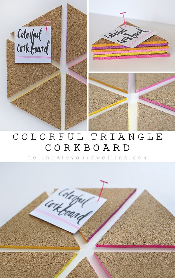 Colorful Triangle Corkboard, Delineateyourdwelling.com