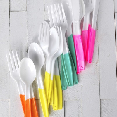 Painted Plastic Flatware flats