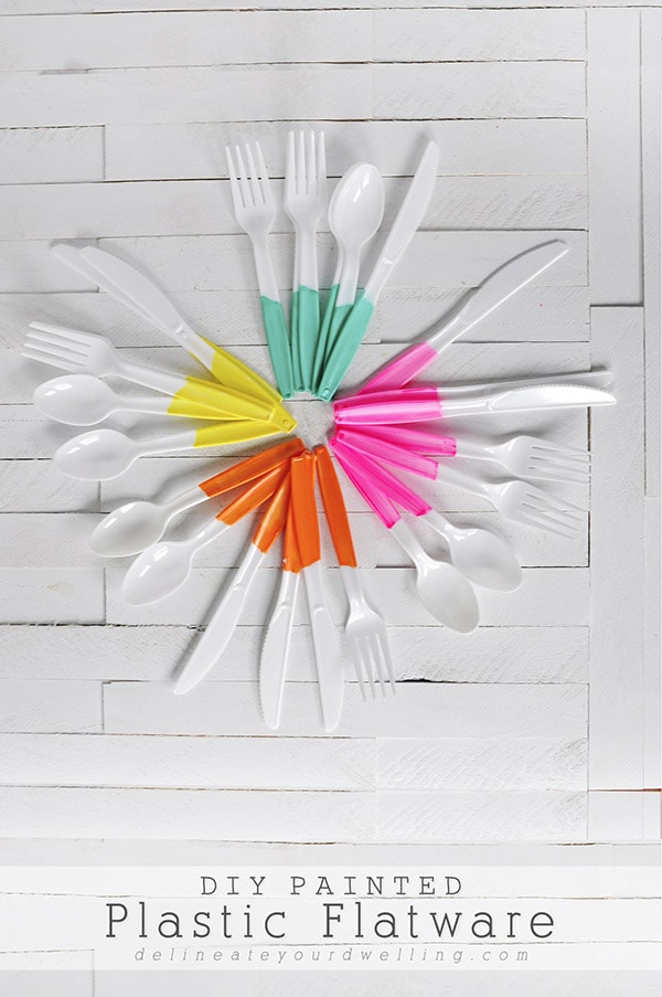 Painted Plastic Flatware, Delineateyourdwelling.com