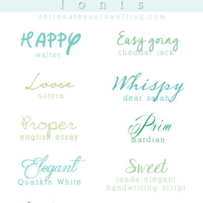 Top Favorite Script Fonts