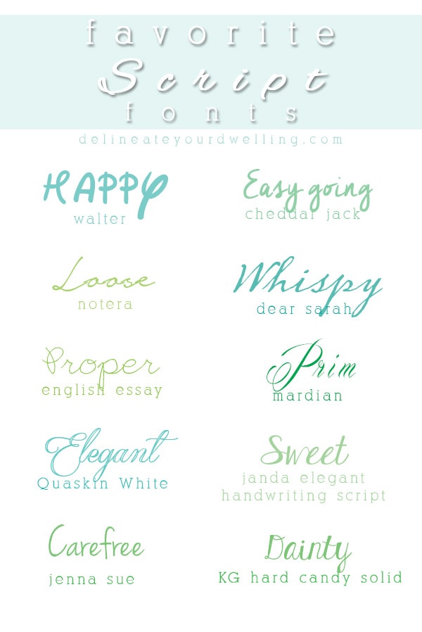 Top Favorite Script Fonts, Delineate Your Dwelling #scriptfonts #freefonts #scriptfont