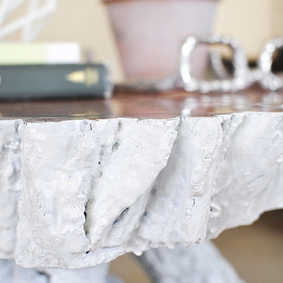 Tree Stump Table detail