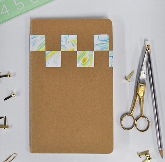 DIY Marbled Notebook