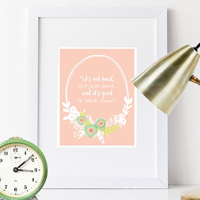 1 Hard Work Printable