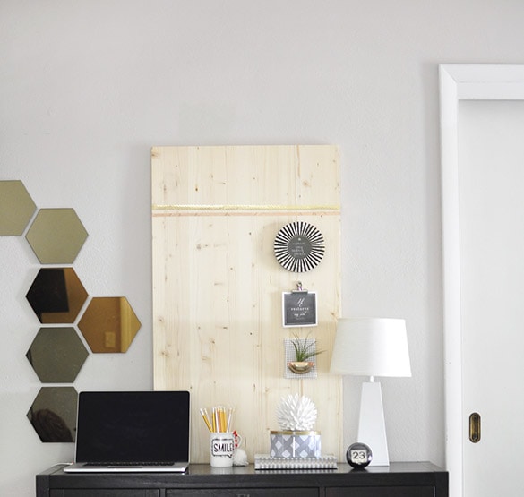 Rental Friendly Wood Memo Board