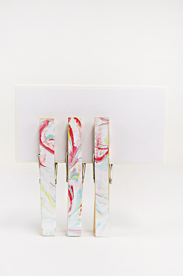 DIY Marbled Clothes Pins, Delineate Your Dwelling