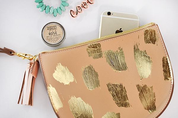 Gold Brushstroke Clutch