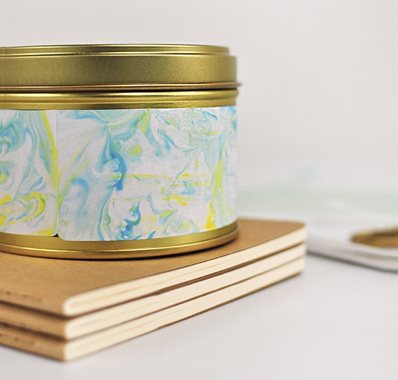 DIY Marbled Canister