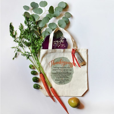 1 Thanksgiving Menu Tote
