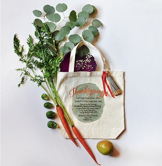 1 Thanksgiving Menu Tote