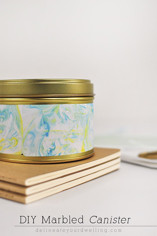DIY Marbled Canister, Delineateyourdwelling.com