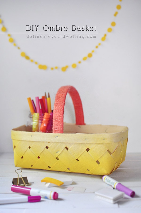 DIY Ombre Basket, Delineateyourdwelling.com