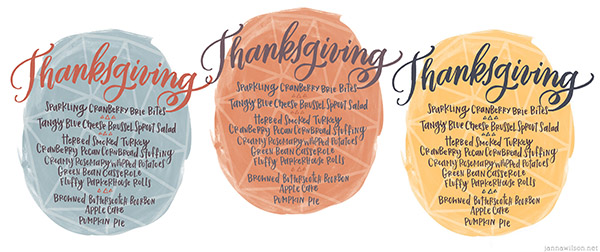 Thanksgiving Menu files