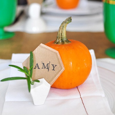 1 Geometric Clay Placecard