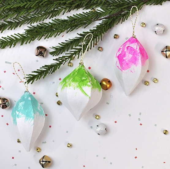 Brightly Painted Christmas Ornaments