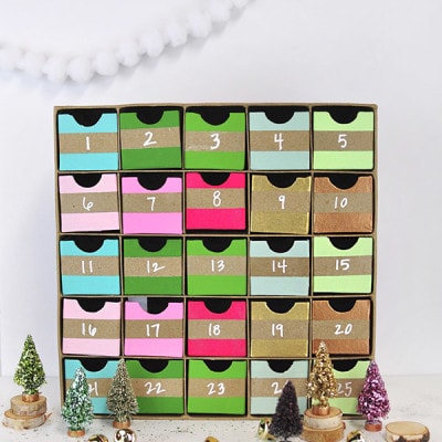 Colorful Advent Christmas Holiday Calendar, Delineateyourdwelling.com