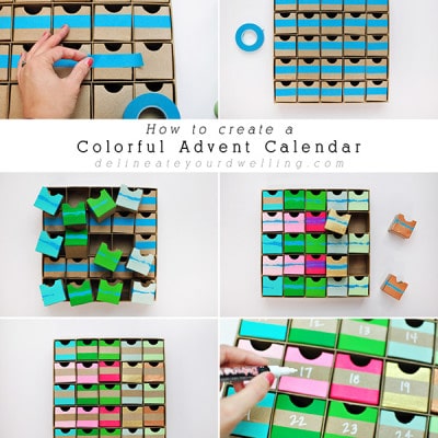 Colorful Advent Calendar steps