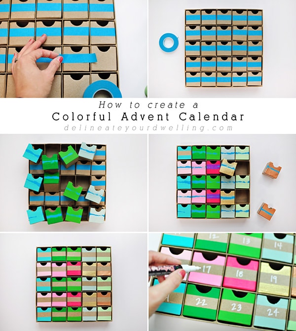 Colorful Advent Calendar steps