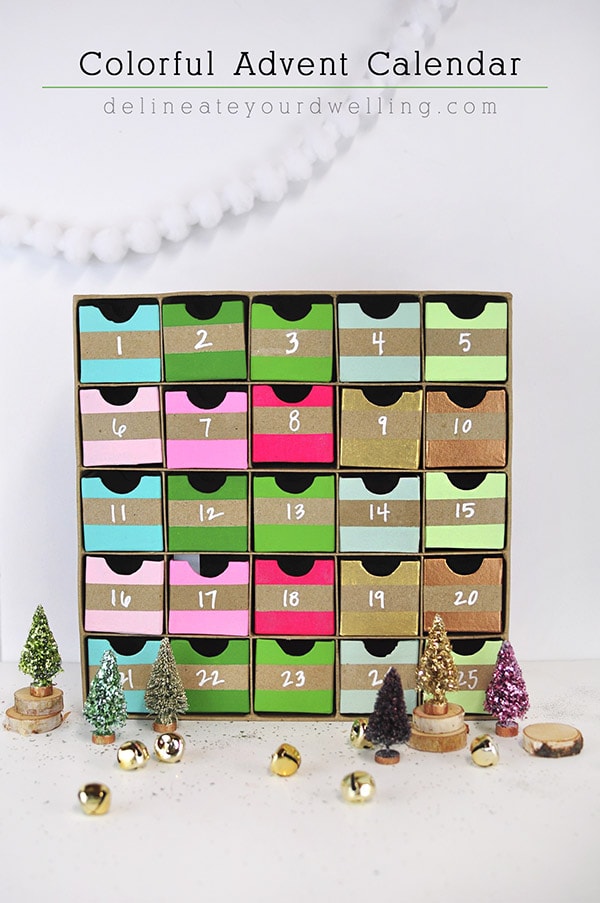 Colorful Advent Christmas Holiday Calendar