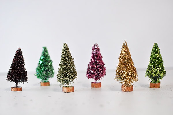 Glitter Bottle Brush Trees, Delineateyourdwelling.com