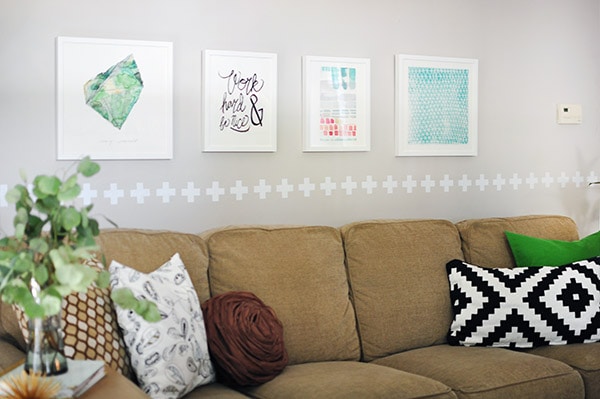 Minted Art Rental Home sofa wall