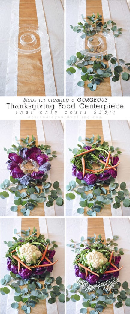 Thanksgiving Food Centerpiece steps, Delineateyourdwelling.com