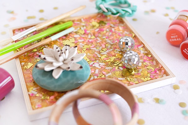 How to create a gorgeous and colorful DIY Confetti Tray in just a few steps! Delineate Your Dwelling