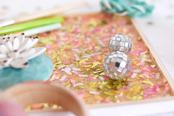How to create a gorgeous and colorful DIY Confetti Tray in just a few steps! Delineate Your Dwelling