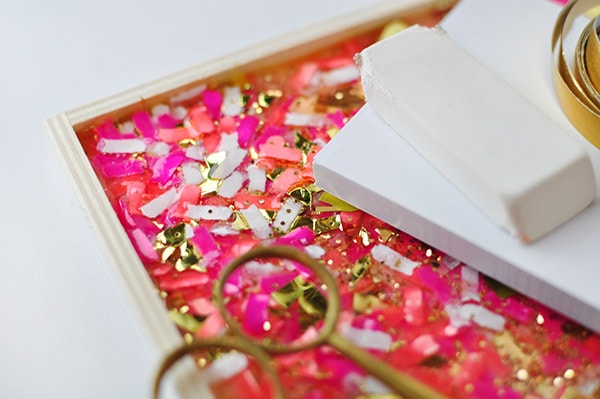 DIY Confetti Tray 3d magic detail