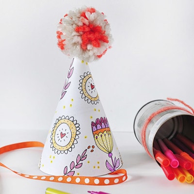 1 Color Your Own Party Hat