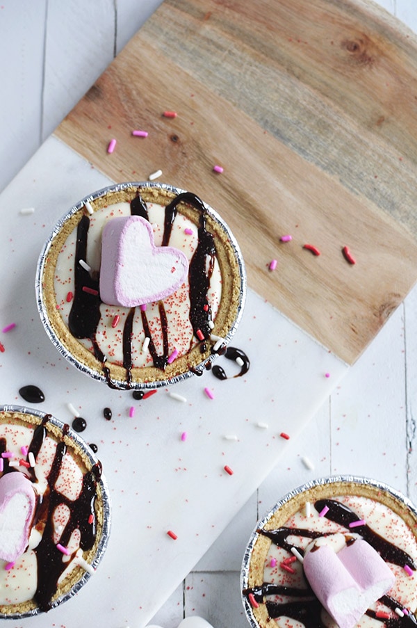 White Chocolate heart dessert